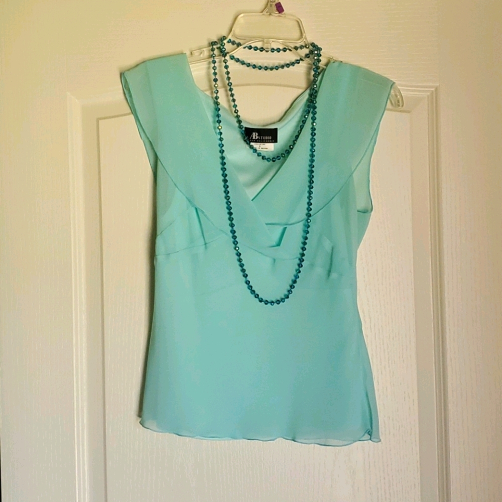 Torquoise Short sleeve Blouse